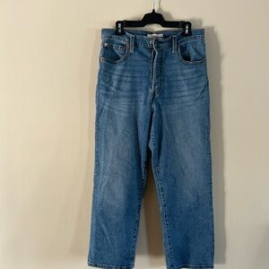 Levi’s jeans; women’s 31; ribcage strait ankle